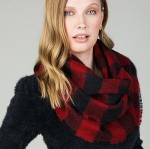Scarlett Woven Checkered Infinity Scarf